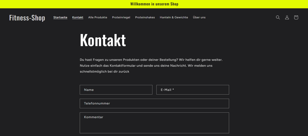 Fitness-Online-Shop – Moderne Shop-Vorlage