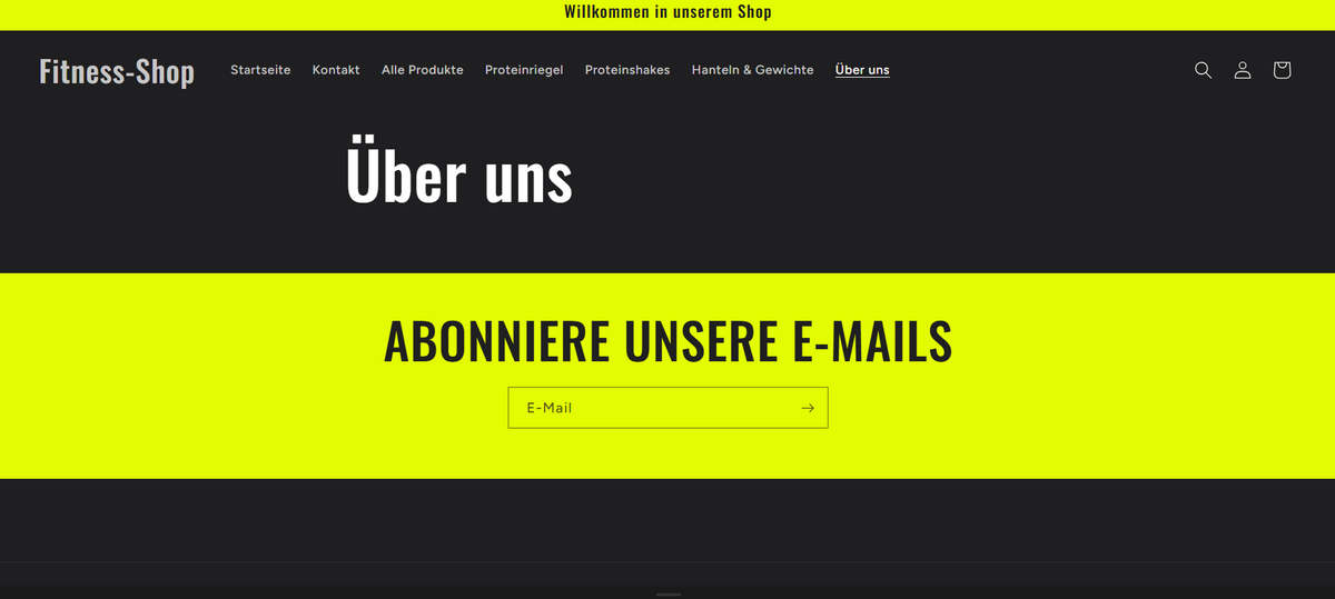 Fitness-Online-Shop – Moderne Shop-Vorlage