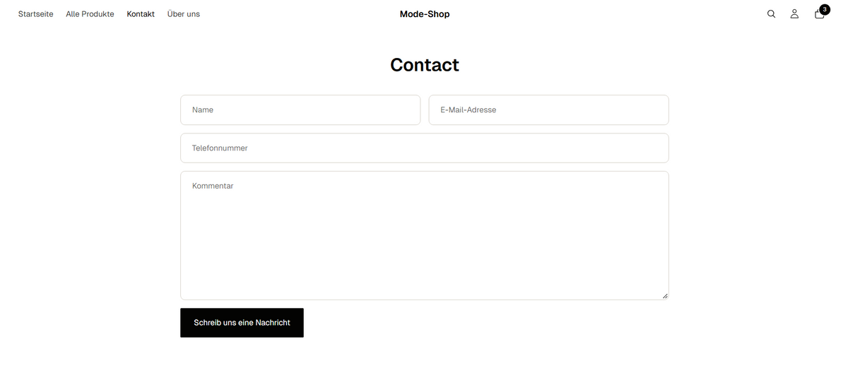 Mode-Online-Shop – Moderne Shop-Vorlage