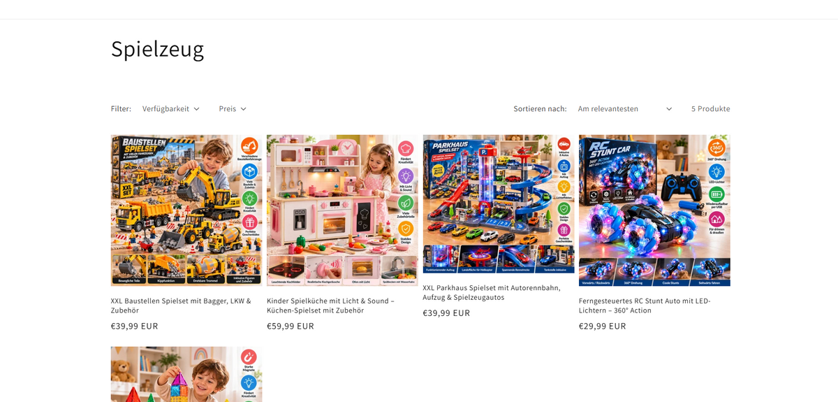 Baby- & Kinder-Online-Shop – Moderne Shop-Vorlage