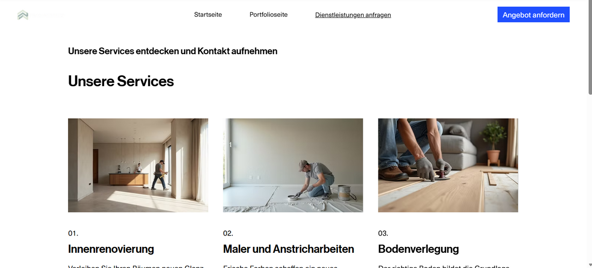 Professionelle Handwerker-Website – Modernes Webdesign | VISION TK