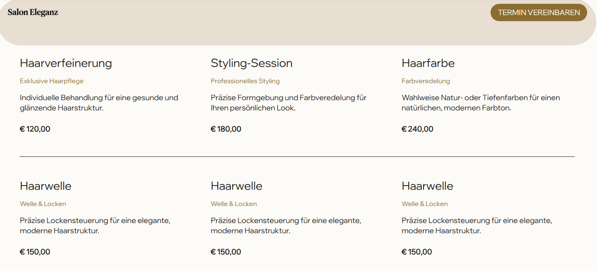 Professionelle Friseursalon-Website – Modernes Webdesign mit Online-Terminbuchung | VISION TK