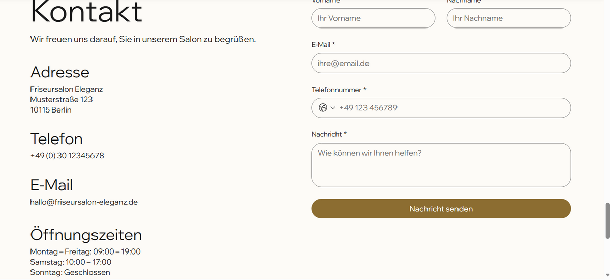 Professionelle Friseursalon-Website – Modernes Webdesign mit Online-Terminbuchung | VISION TK