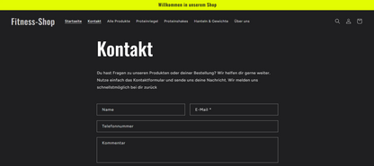 Fitness-Online-Shop – Moderne Shop-Vorlage