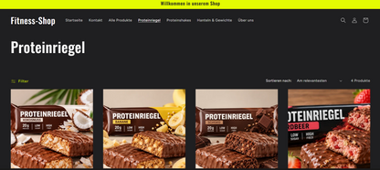 Fitness-Online-Shop – Moderne Shop-Vorlage