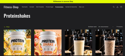 Fitness-Online-Shop – Moderne Shop-Vorlage