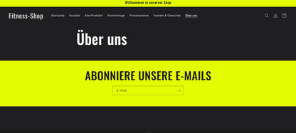 Fitness-Online-Shop – Moderne Shop-Vorlage