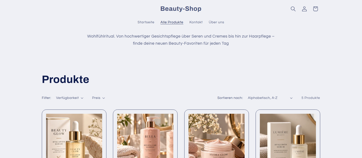 Beauty-Online-Shop – Moderne Shop-Vorlage