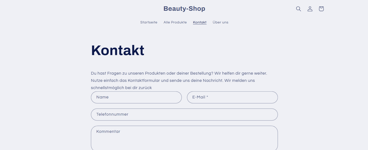 Beauty-Online-Shop – Moderne Shop-Vorlage
