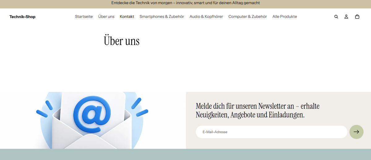 Technik-Online-Shop – Moderne Shop-Vorlage