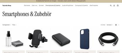 Technik-Online-Shop – Moderne Shop-Vorlage