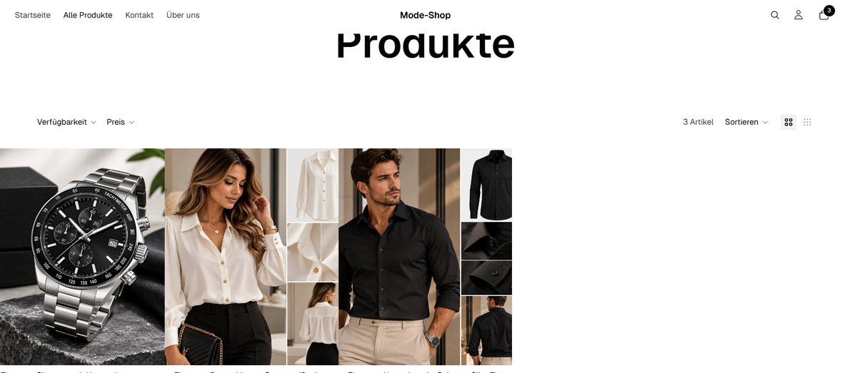 Mode-Online-Shop – Moderne Shop-Vorlage
