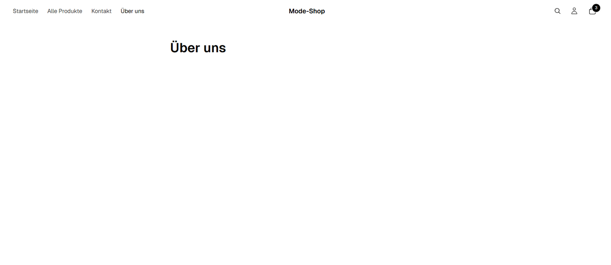 Mode-Online-Shop – Moderne Shop-Vorlage