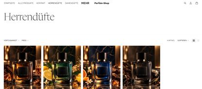 Parfüm-Online-Shop – Elegante Shop-Vorlage